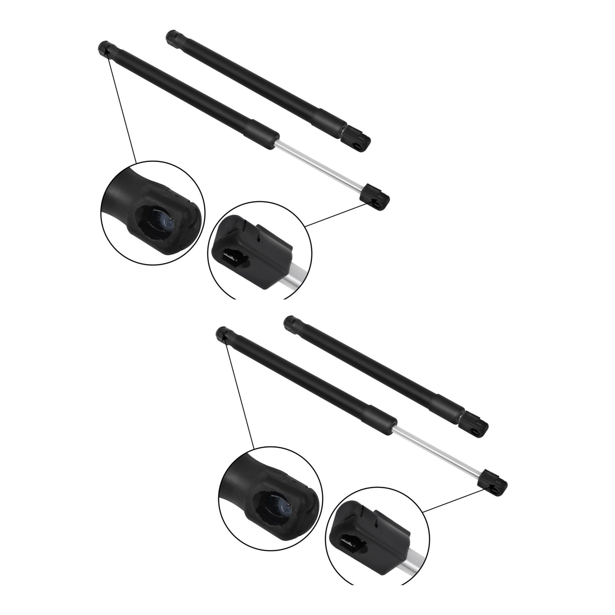 4 PCS - Trunk Lift Support Springs Shocks Struts For Dodge 08-14 Avenger Sedan 6224