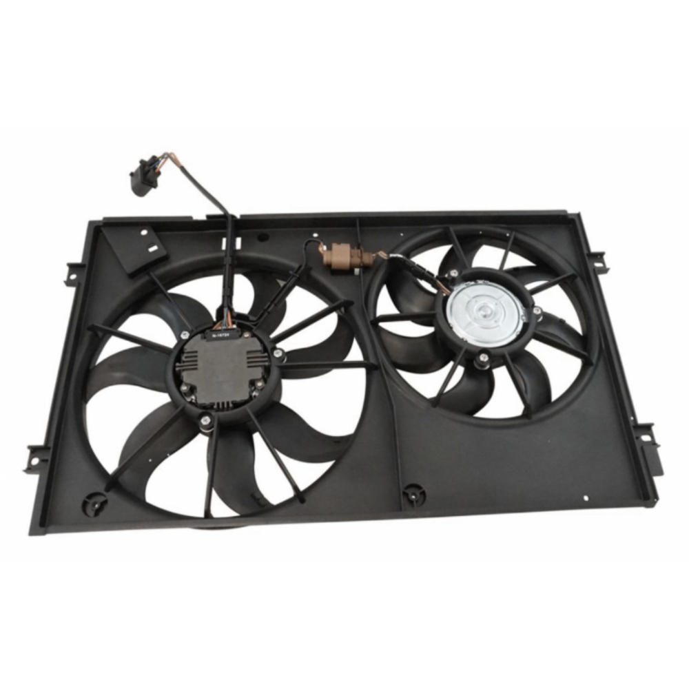 Temic Style Radiator Cooling Dual Fan Assembly For Beetle Golf Jetta Rabbit
