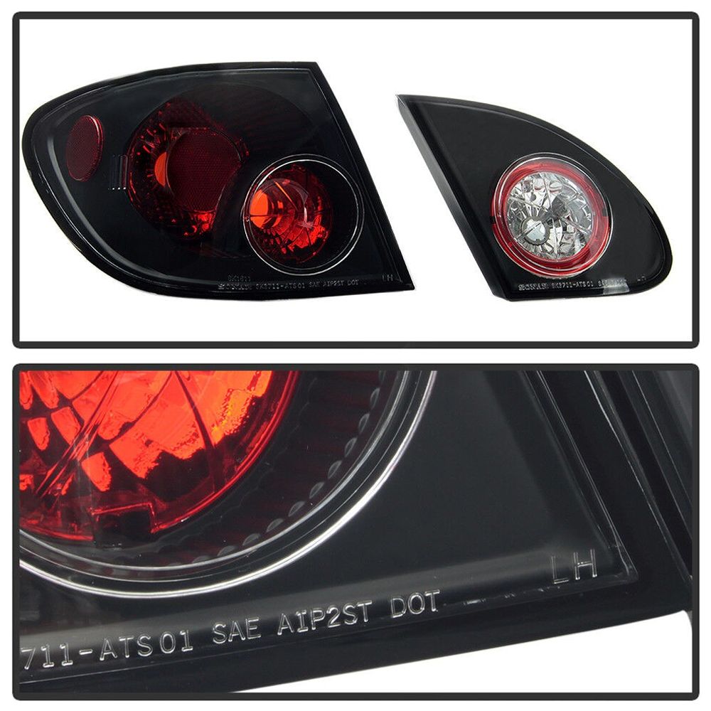 For Black JDM Style 2003-2008 Toyota Corolla Tail Lights Brake Lamps Left+Right