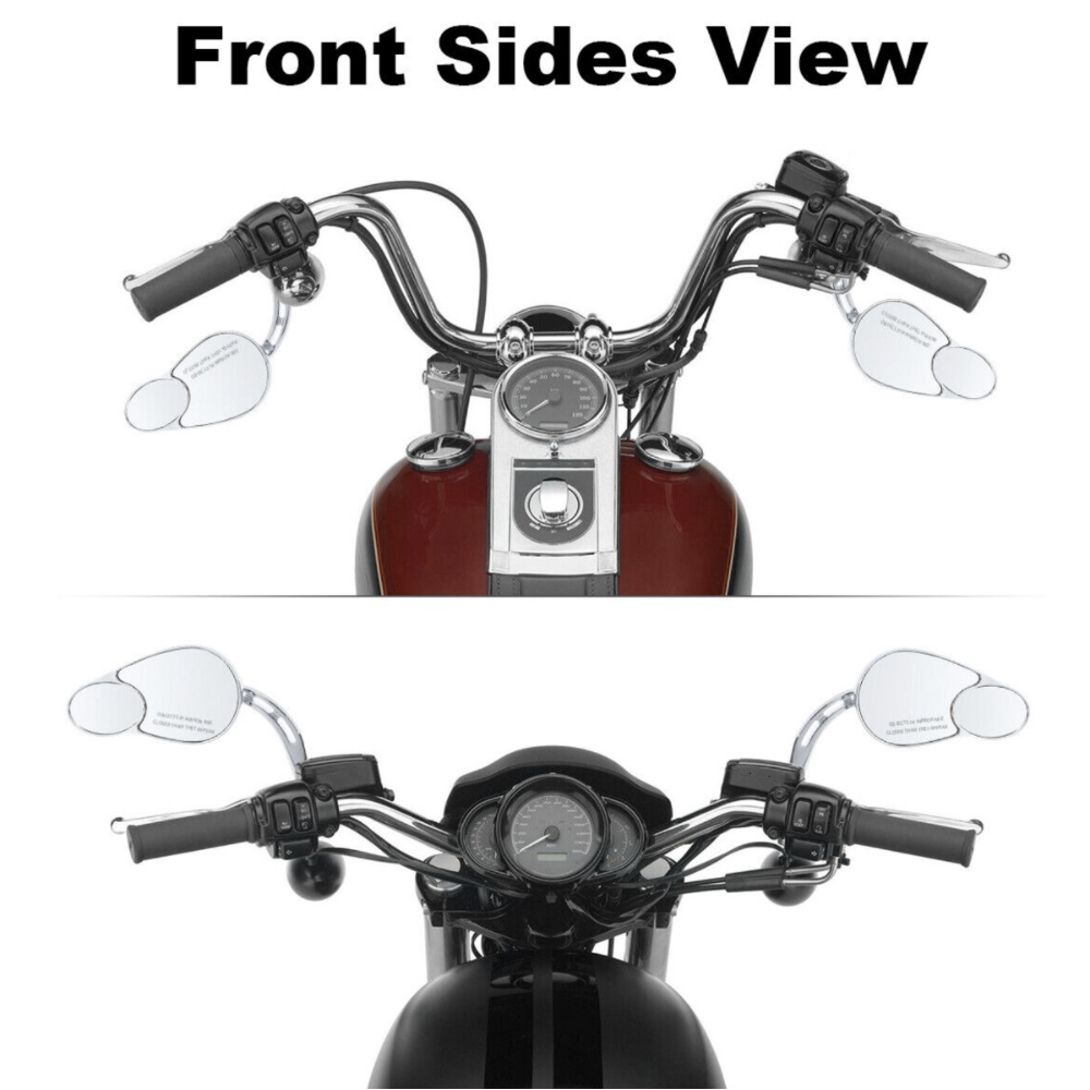 Universal 8mm Double Rear View Side Mirrors For Harley-Davidson Road US