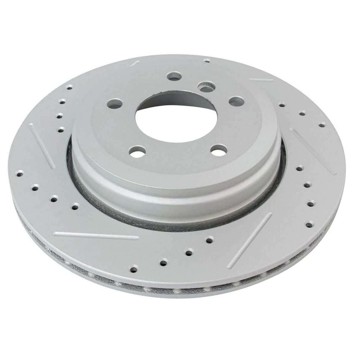 For BMW 2004-2006 525i Base Sedan Rotor & Ceramic Brake Pad Front & Rear Kit W/