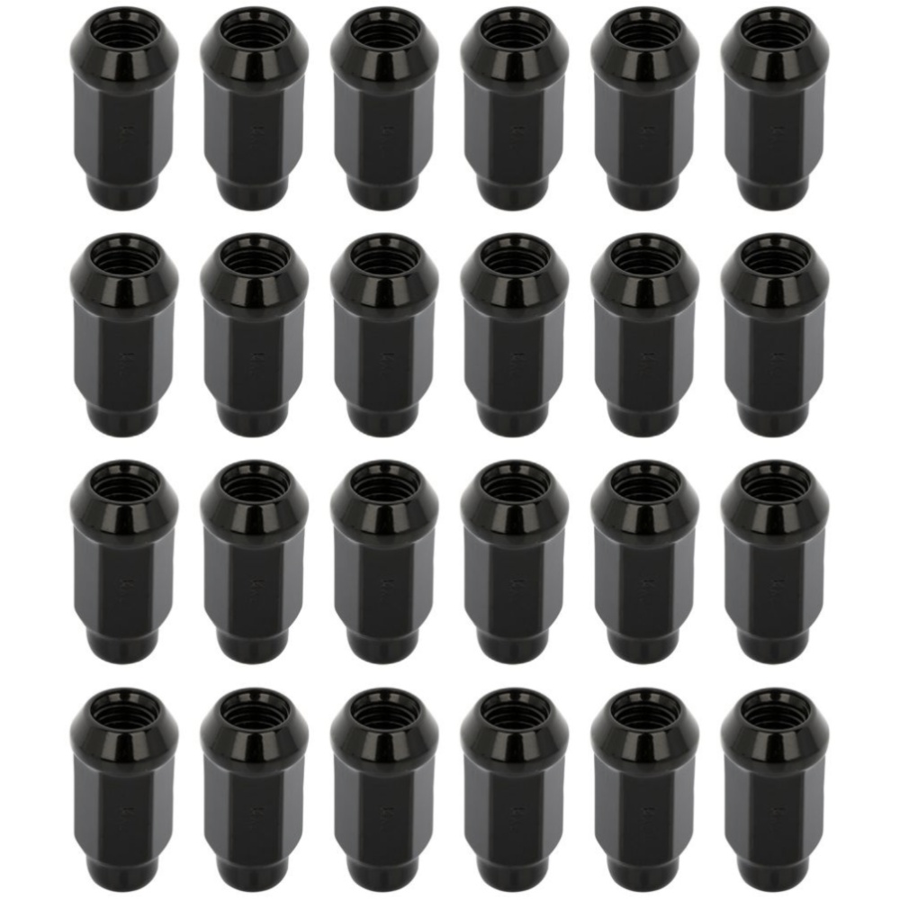 (24) M14x2 Black Bulge Acorn Lug Nuts 1.72'' Tall Fits Ford F-150 Expedition