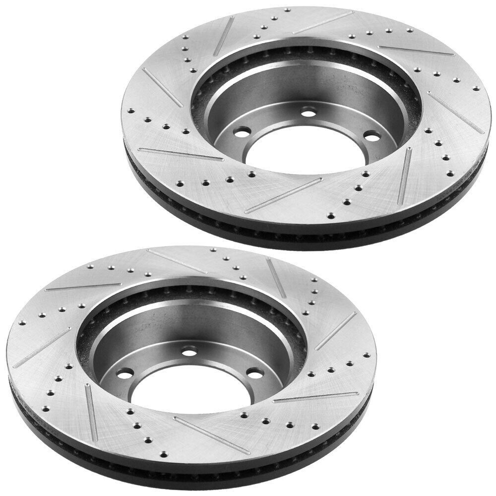 Front Drilled Brake Rotors For 1988-1998 Chevy GMC K1500 Suburban K2500 Yukon
