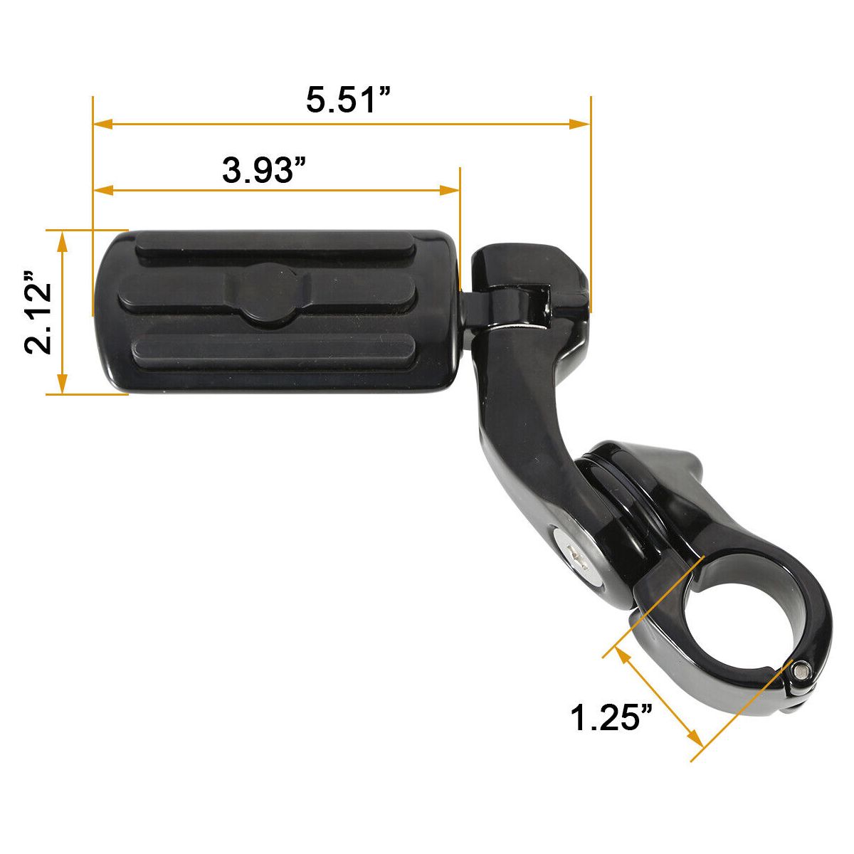 1-1/4" Universal Highway Foot Pegs Short Mount For 95-97 Bad Boy Engine Guards