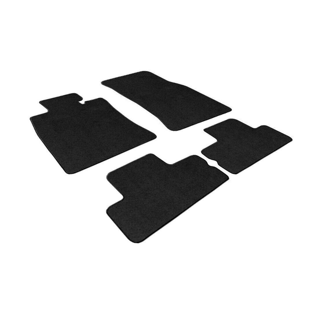 For 02-06 Mini Cooper Hatchback Floor Mats Carpets Front & Rear 4PC Black Nylon