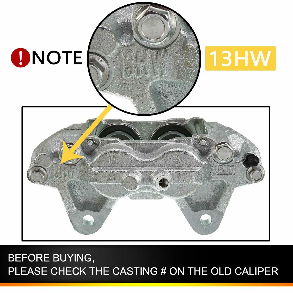 Front Left Brake Caliper With Casting #13WH For 03-09 GX470 03-09 4Runner