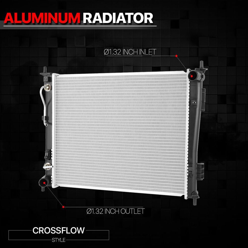 For Soul A86536-53131ARMEO 1.6L AT Aluminum Core Radiator Factory Style-13135