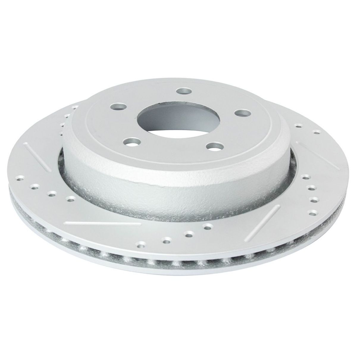 Front & Rear Ceramic Brake Pad & Performance Drilled Slotted Rotor Kit