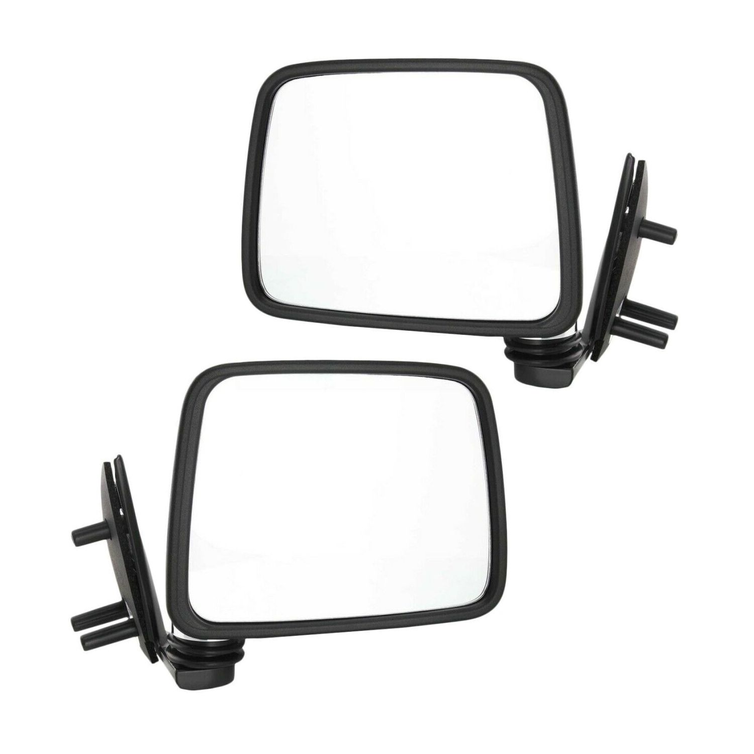 Chrome Manual Side View Mirrors Pair Set For D21 Pathfinder Pickup Hardbody