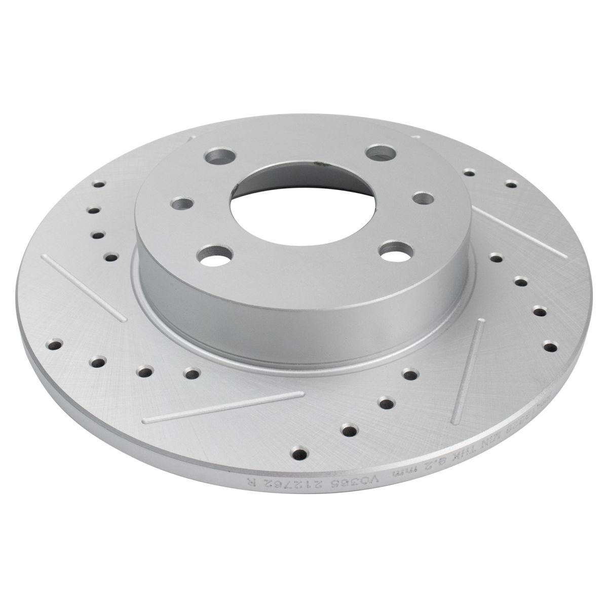 Performance Rear Drilled Slotted Coated Brake Rotor Set For 2012-2019 500 500