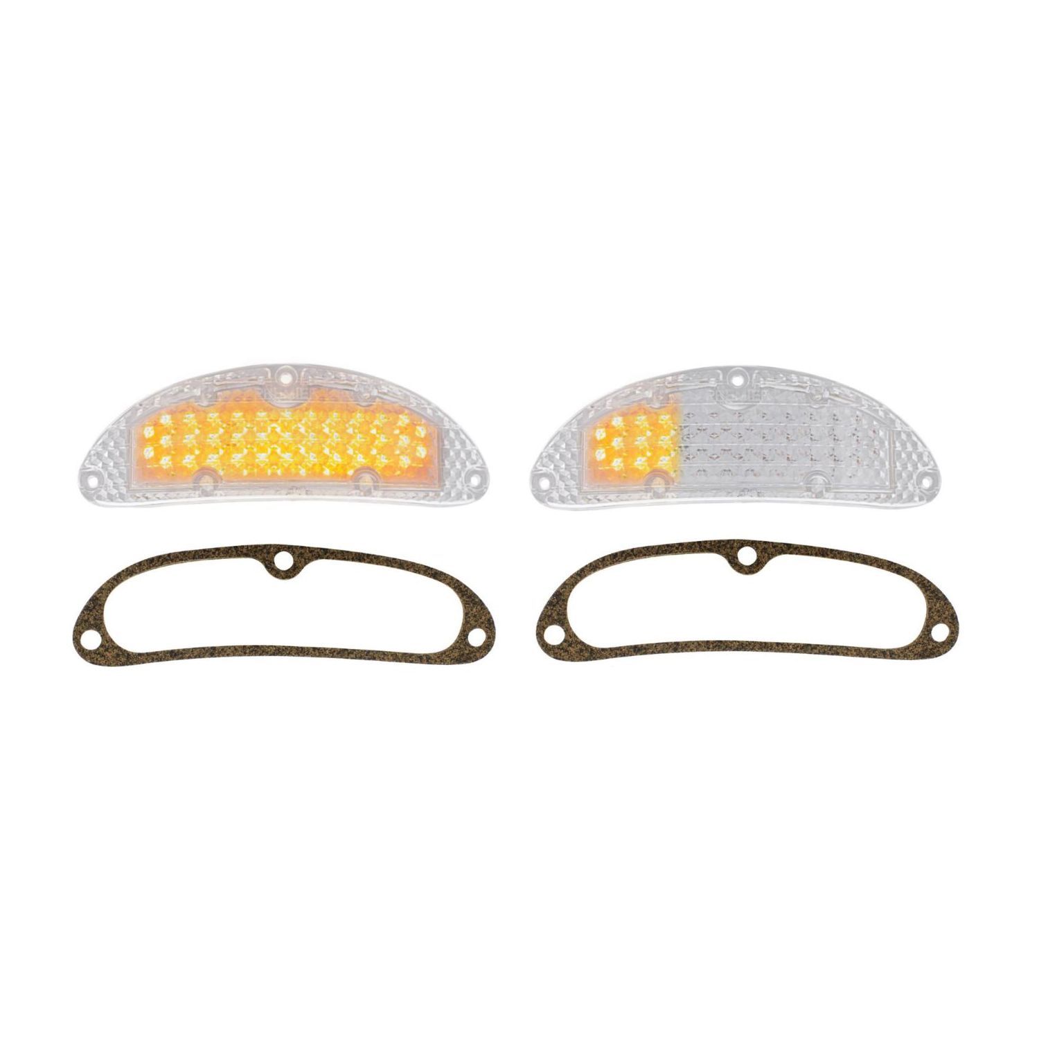 Clear For 1955 Chevrolet Two-Ten Series Del Ray Coupe Led Parking Light Set