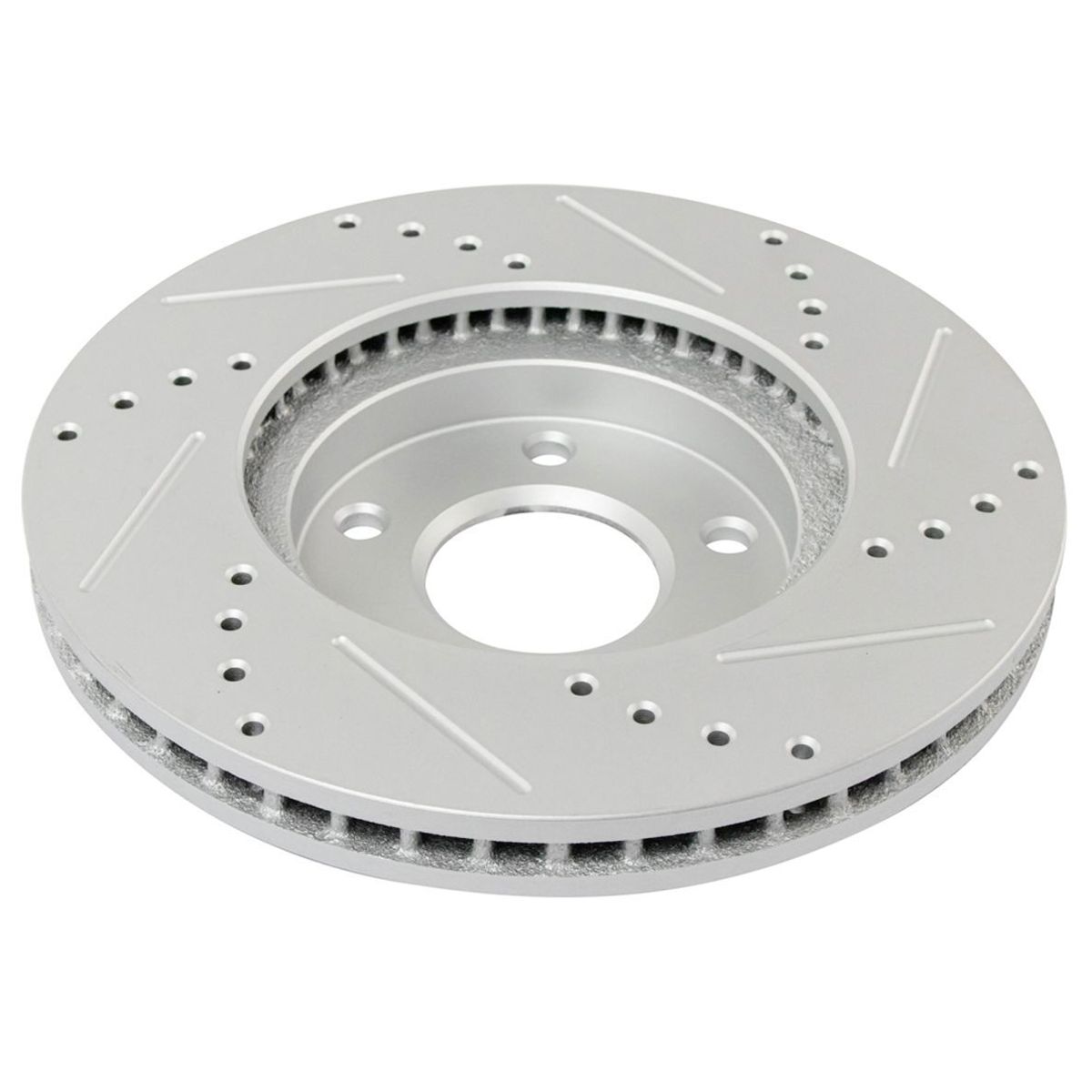 Front Rear Performance Drilled Slotted Zinc Coated Rotor Kit For Nissan