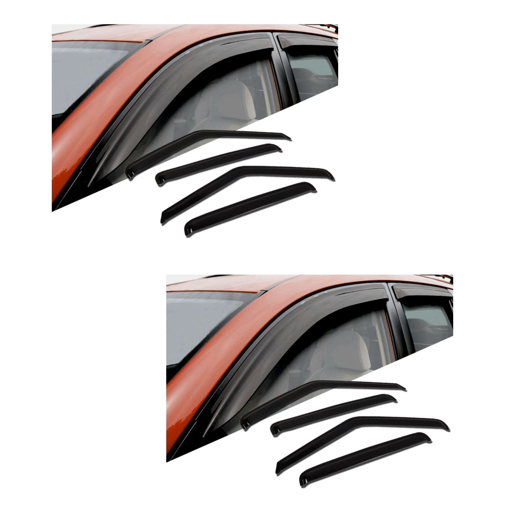 2 Sets Of - Out Channel Style Sun Rain Window Visors Visor For 94081