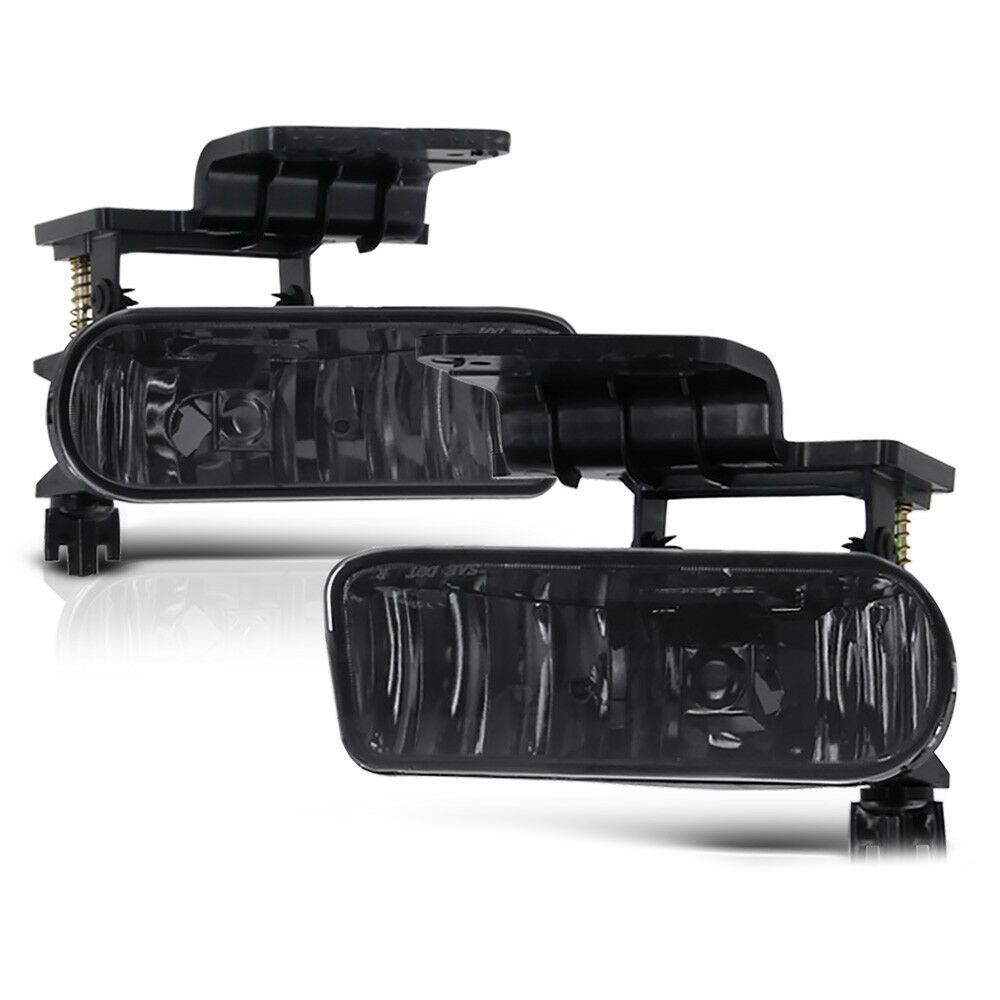 L+R Smoke Bumper Fog Light Pair Set For 1999-2006 Chevrolet V8 Pickup Truck