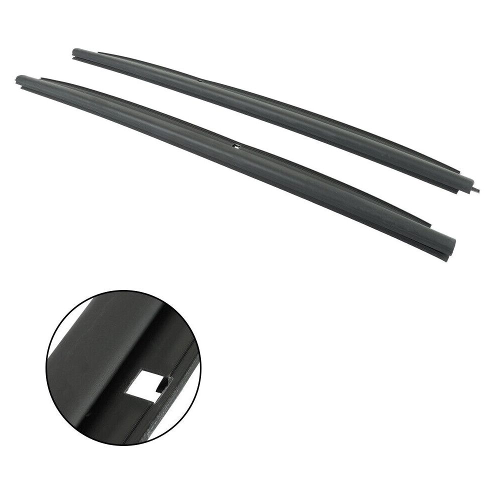 For Cadillac 2002-2006 Escalade Set Of 2 Front Outer Window Sweep Pair Black