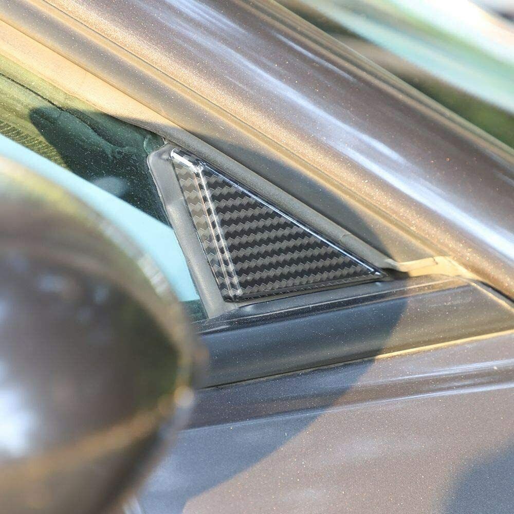 Carbon Fiber Window Front A-Pillar Triangle Trim