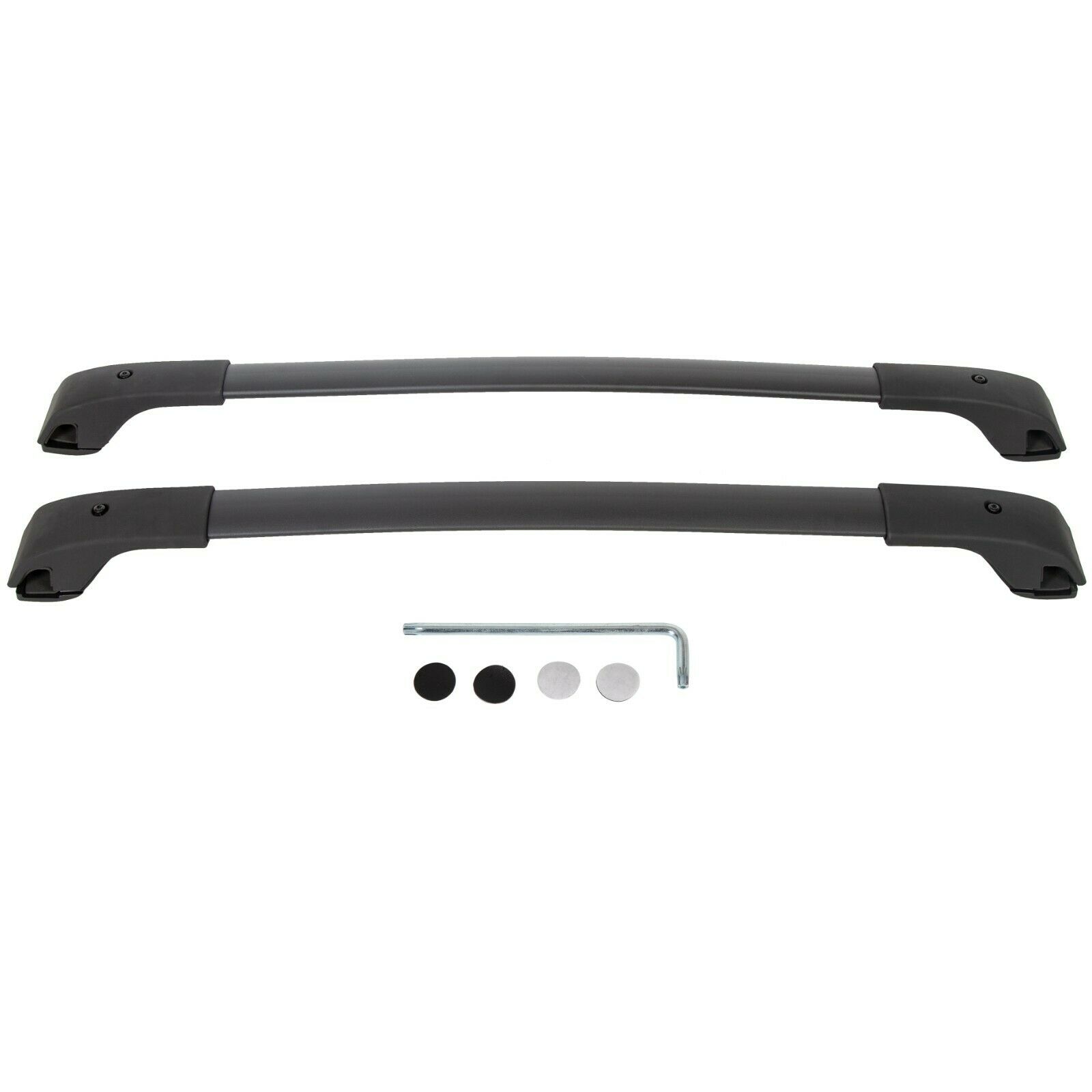 For 2018-2021 Subaru Crosstrek Aero-Style Black Roof Rack Cross Bar Set