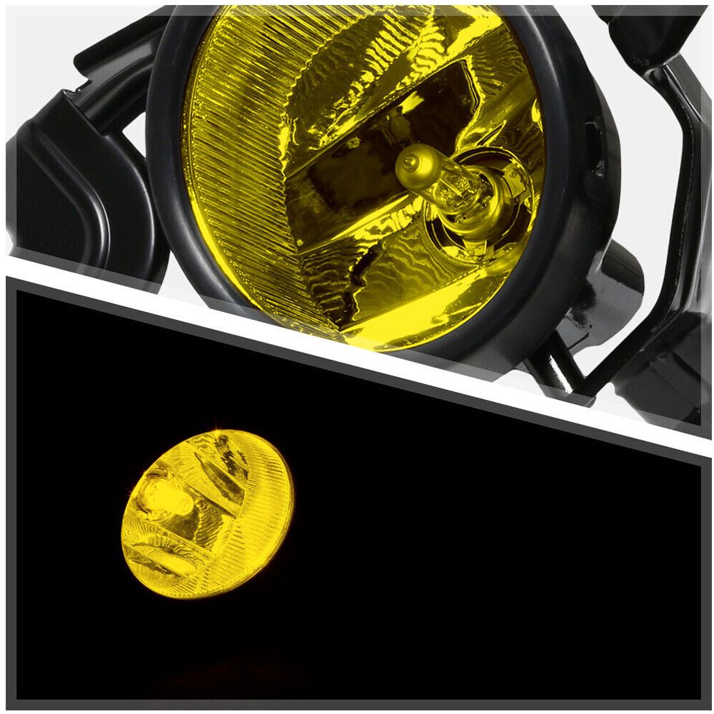 For 07-09 Honda CR-V EX-L Yellow] Bumper Fog Light Lamp W/Switch+Harness+Bezel