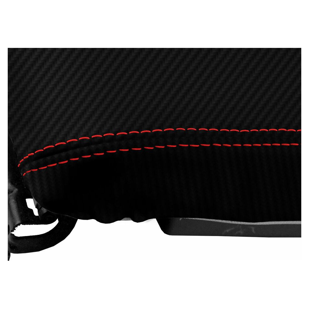 Console Lid Armrest Cover Carbon Fiber For 08-14 Dodge Avenger Sedan Red Stitch