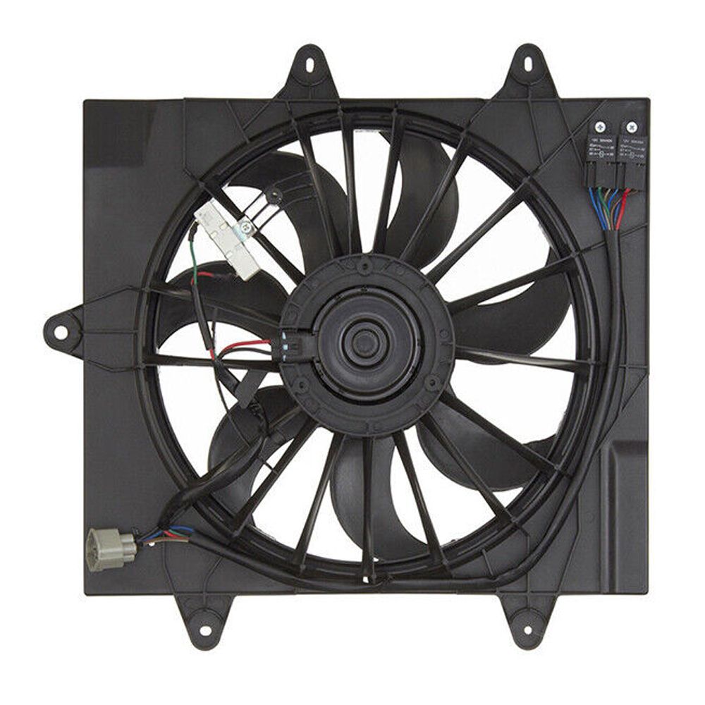Dual Radiator & Condenser Fan For Chrysler 2006-2009 PT Cruiser Ch3115156