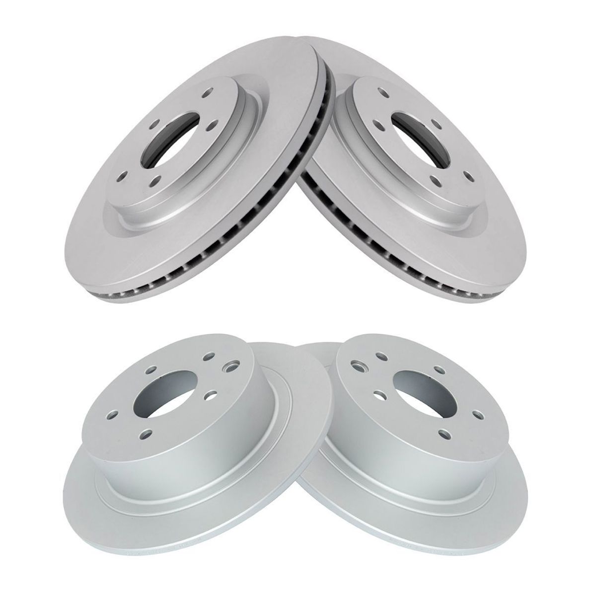 Front & Rear Disc Brake Coated Rotor Kit Of 4 For 11-17 Juke SUV