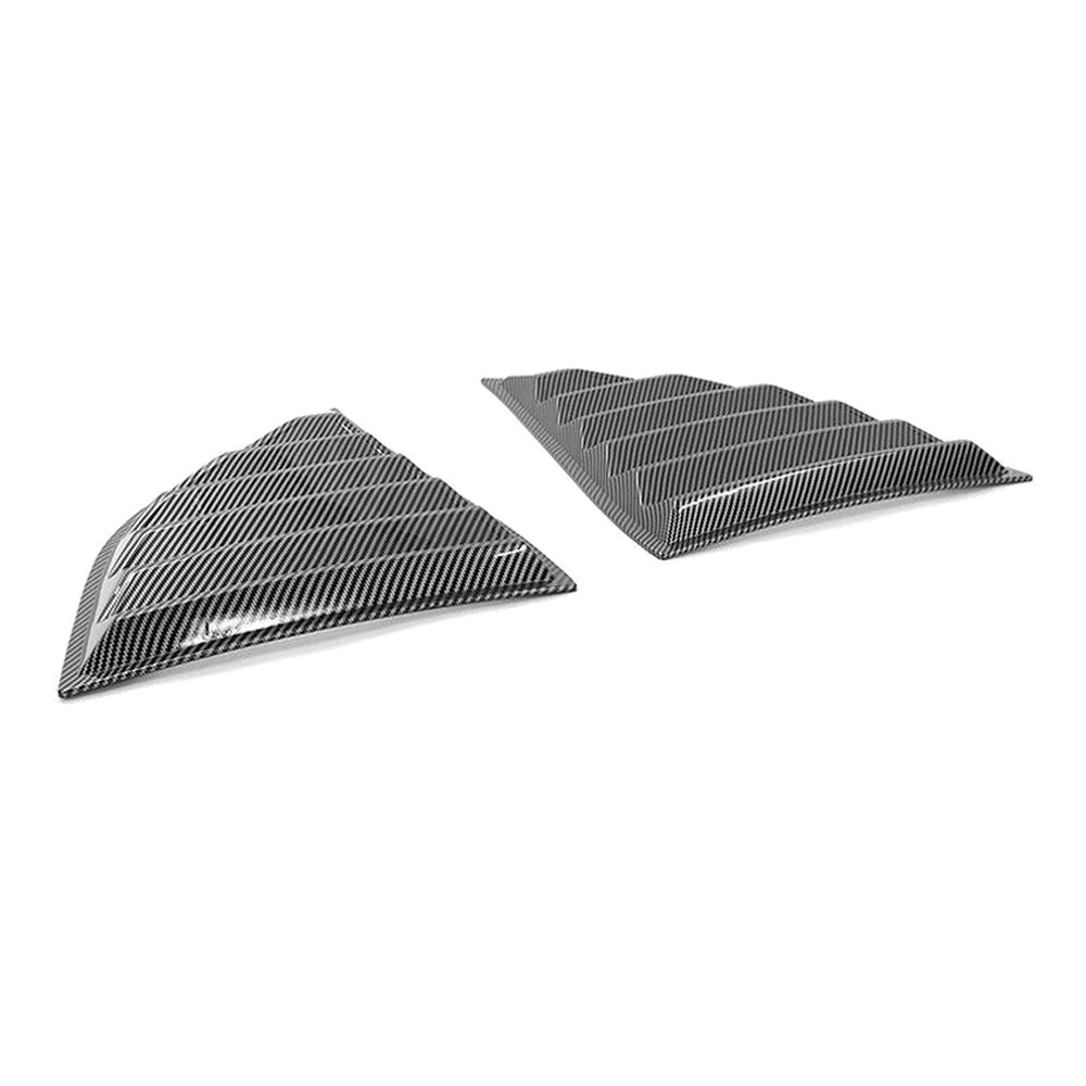 Fits 08-23 Dodge Challenger XE V4 Style Carbon Fiber Print Side Window Louvers