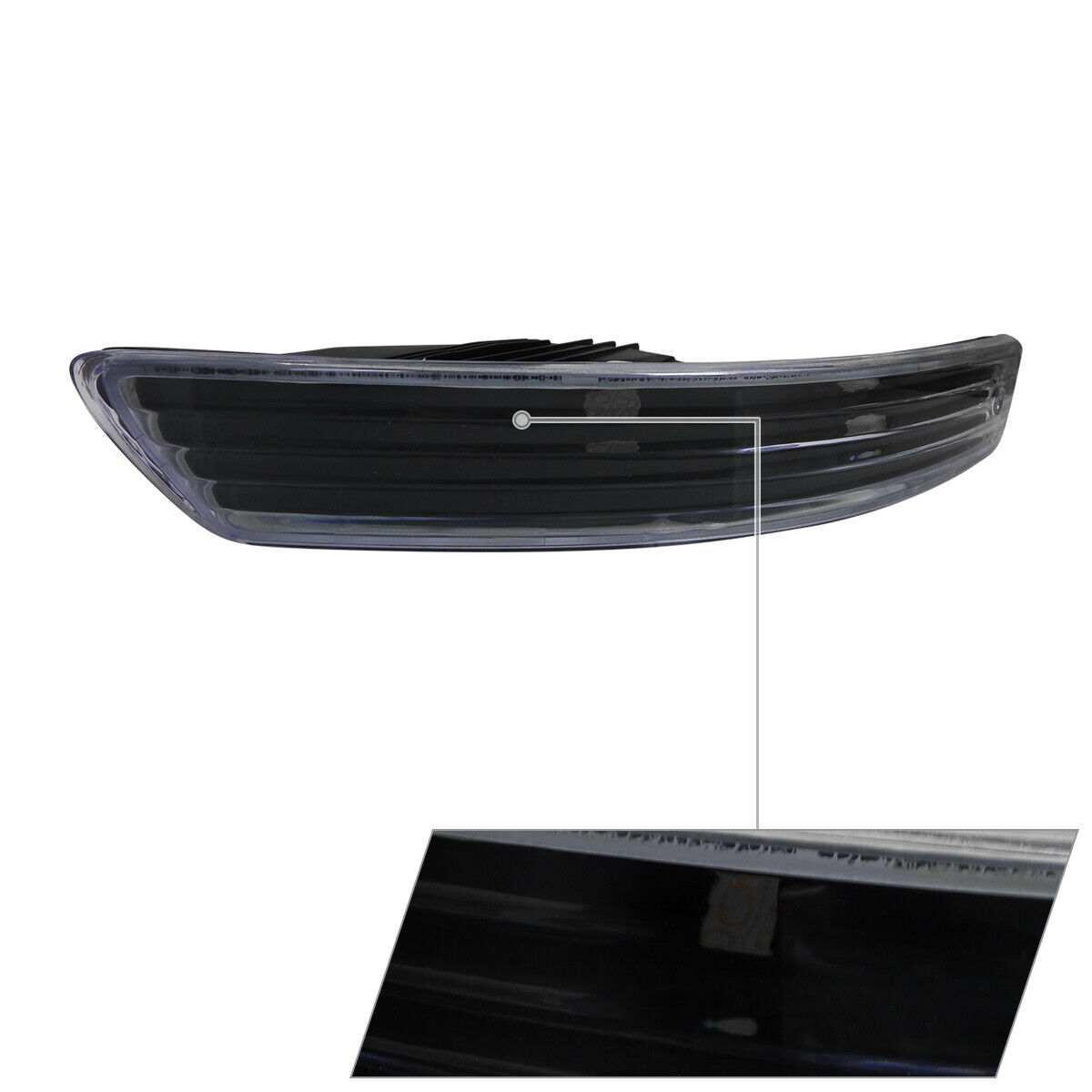Black Bumper Lights Parking Signal Lamps Left+Right