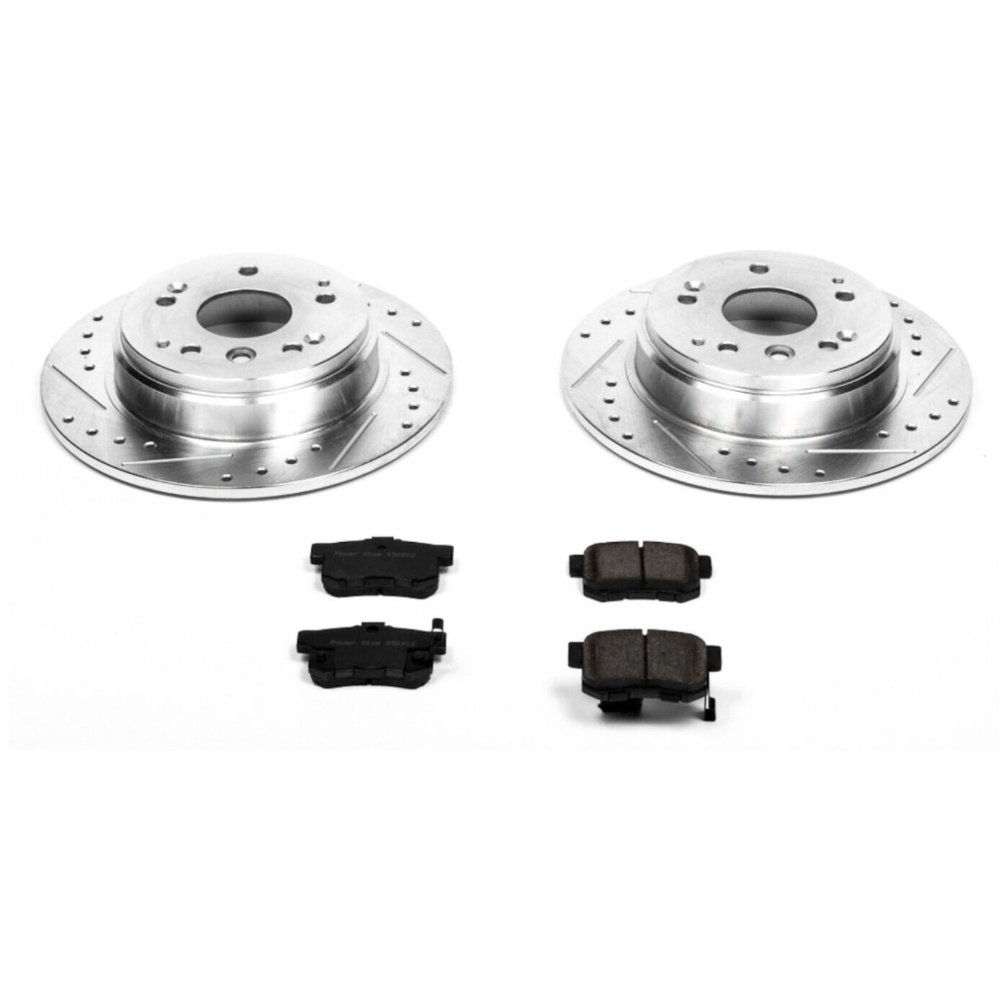 2-Wheel Set Brake Discs And Pad Kit Rear For Acura 04-08 TL Honda 03-11 Element
