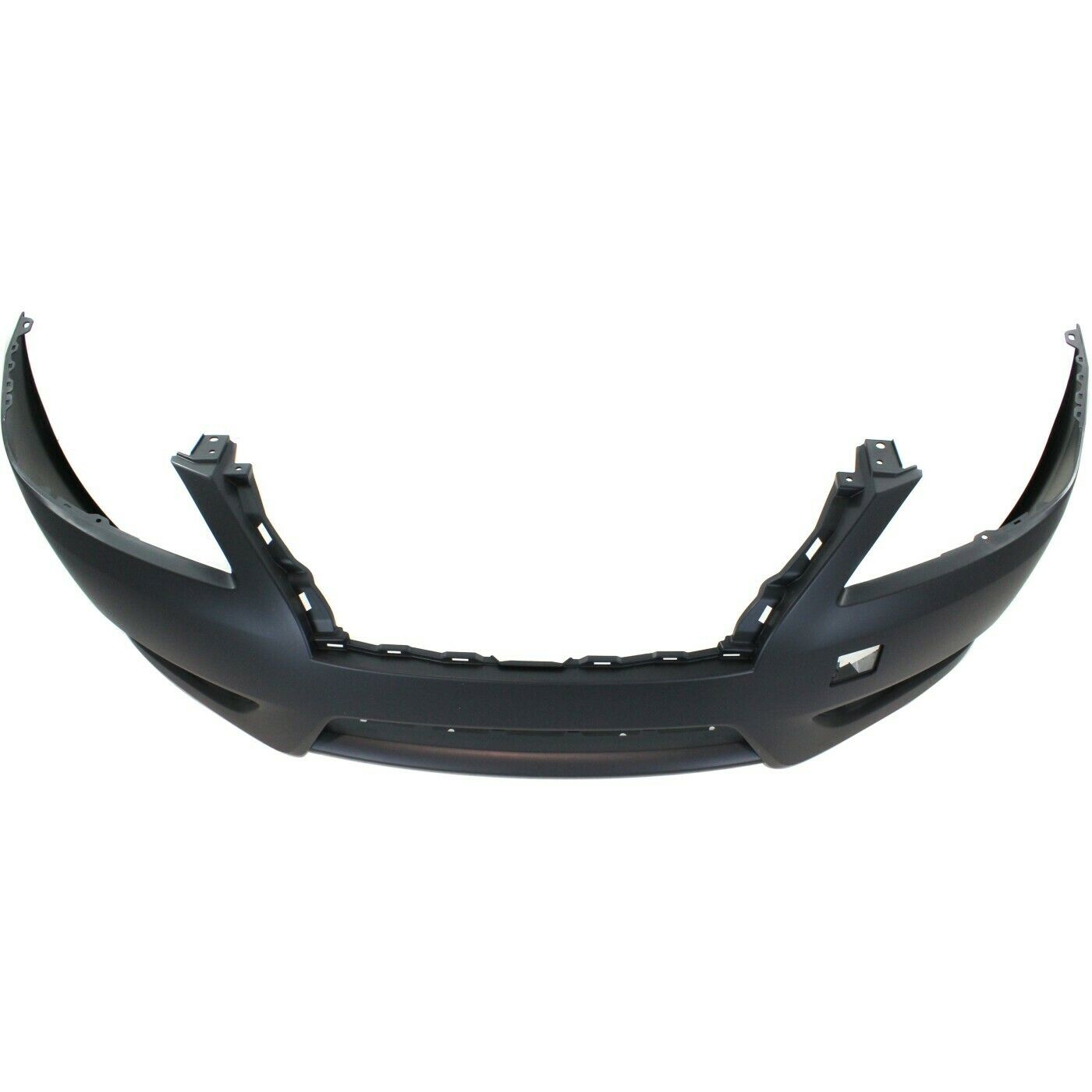 Front Bumper Cover For 2013-2015 Nissan Sentra Sedan W/ Fog Lamp Holes