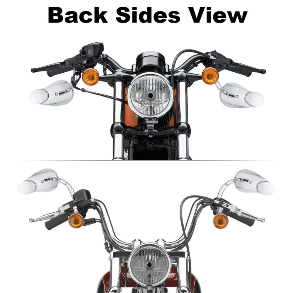 Universal 8mm Double Rear View Side Mirrors For Harley-Davidson Road US
