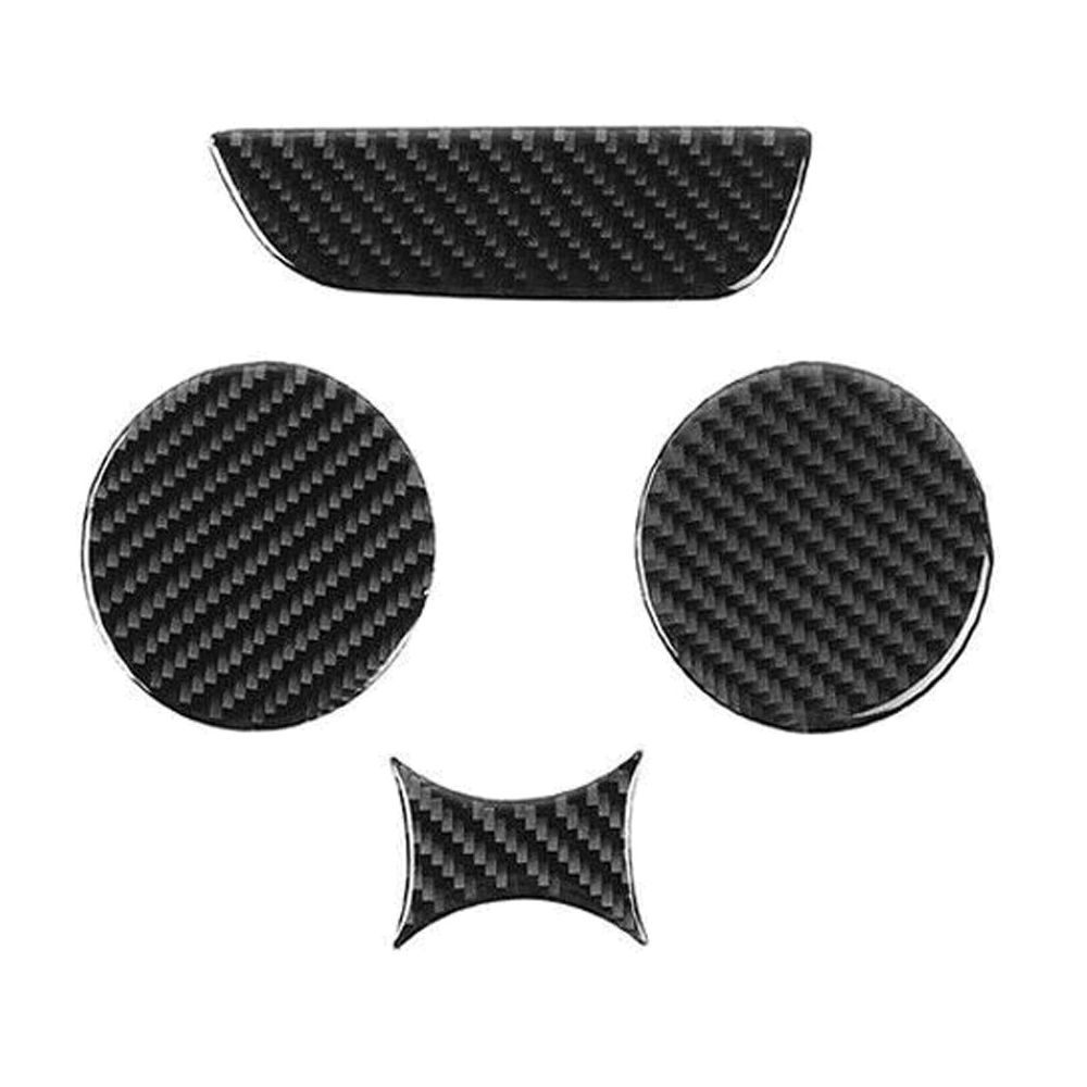 Car Inner Gear Water Cup Decor Sticker Carbon Fiber M