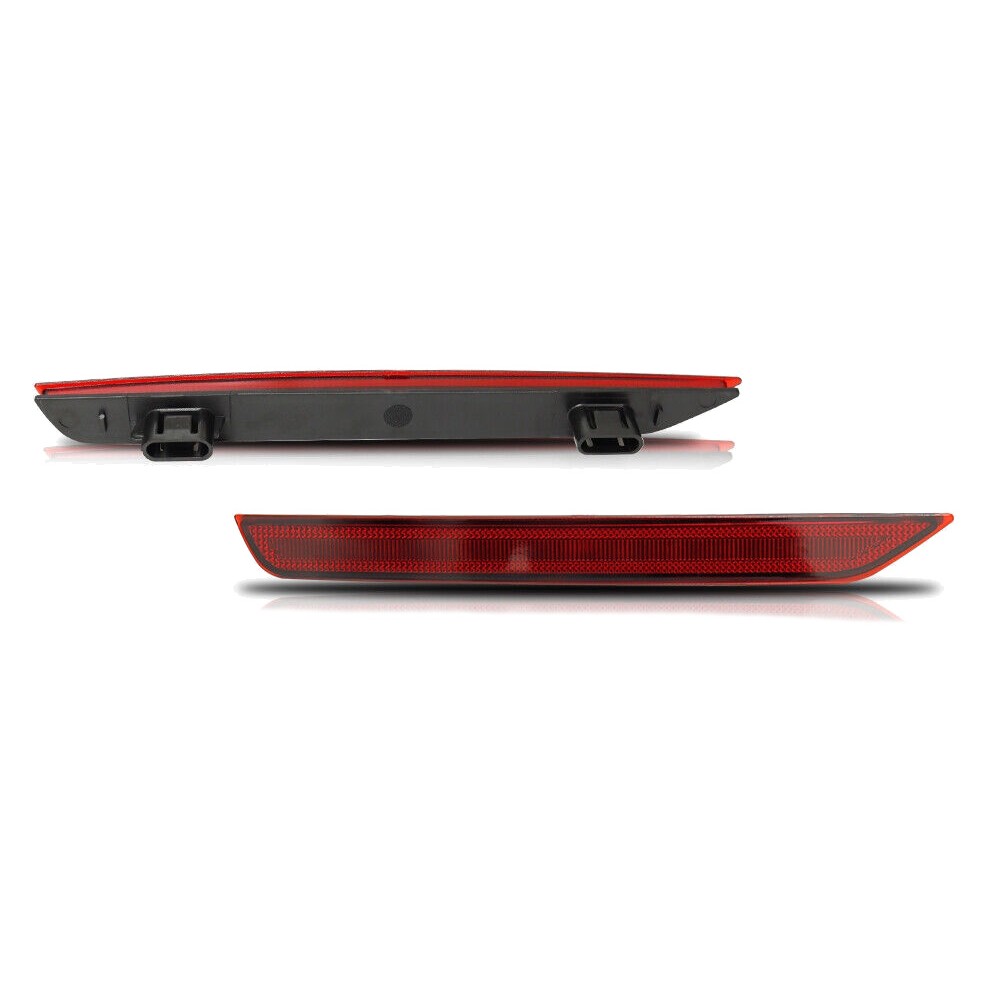 3 Sets Of - Red Lens Rear Bumper Reflector Marker Left & Right