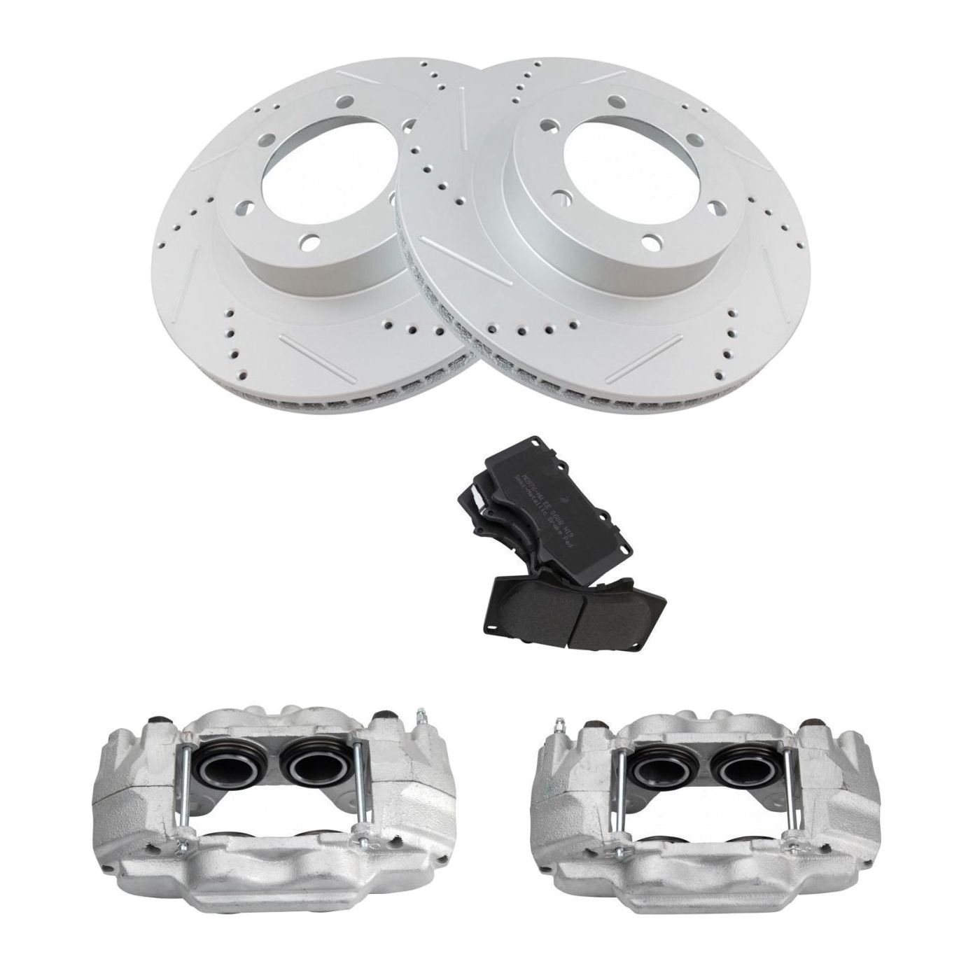 Front Metallic Pads For 2003-2009 GX470 Base Sport Utility Rotors & Caliper Kit