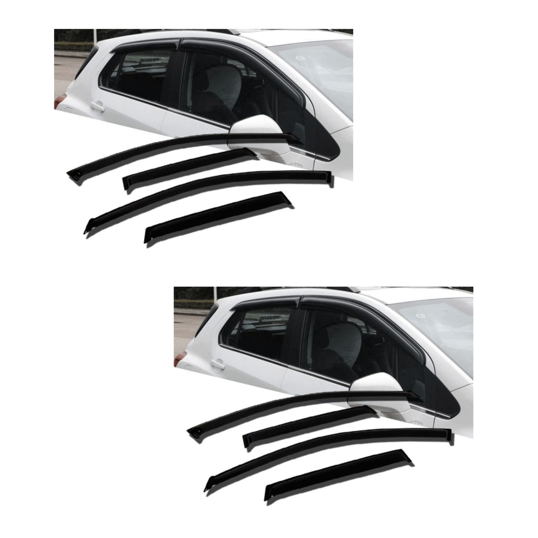2 Sets Of - Out Channel Style Sun Rain Window Visors Visor For 94458