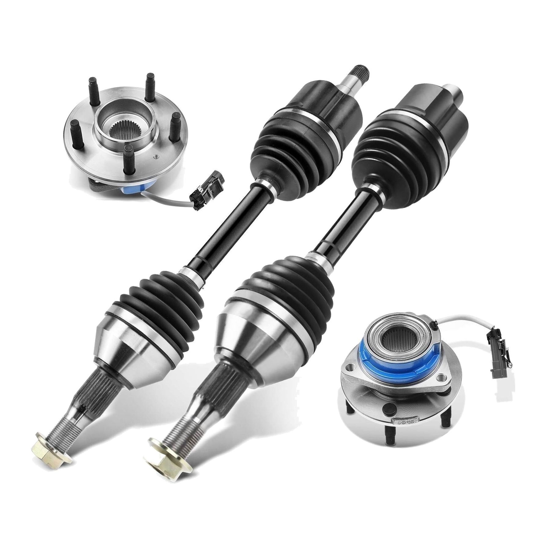 4x CV Axle Shaft + Wheel Hub Bearing For 2000-2005 Buick Century Custom Front