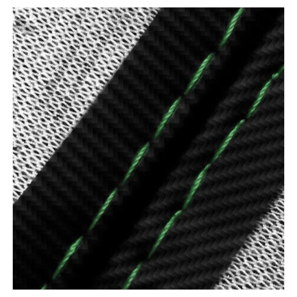 Console Lid Armrest Cover Carbon Fiber For Acura 15-20 TLX Sedan Green Stitch