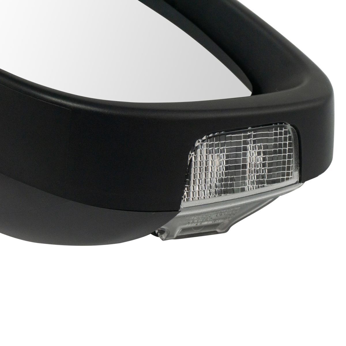 For 6 Mirror Power Heated Turn Signal Blind Spot Detection Smooth Black Right