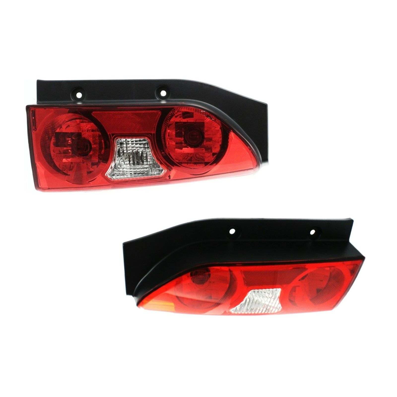 Halogen Tail Light Set For 05-15 Nissan Xterra Clear/Red Lens W/ Bulbs 2Pcs
