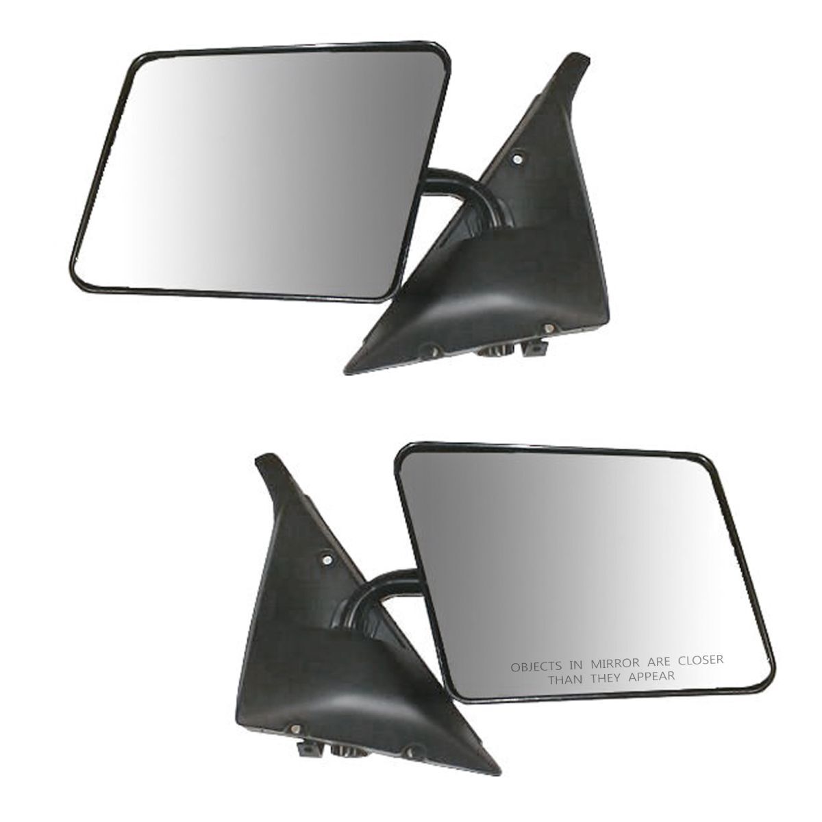 2 Sets Of - 5x8 Black Manual Mirror For Chevrolet GMC Oldsmobile Truck