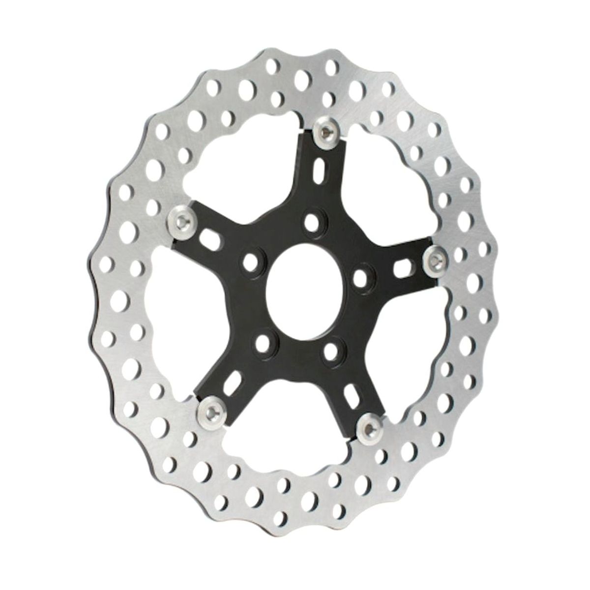 For 00-07 Harley-Davidson Electra Glide Black Jagged Front Rear Brake Rotor