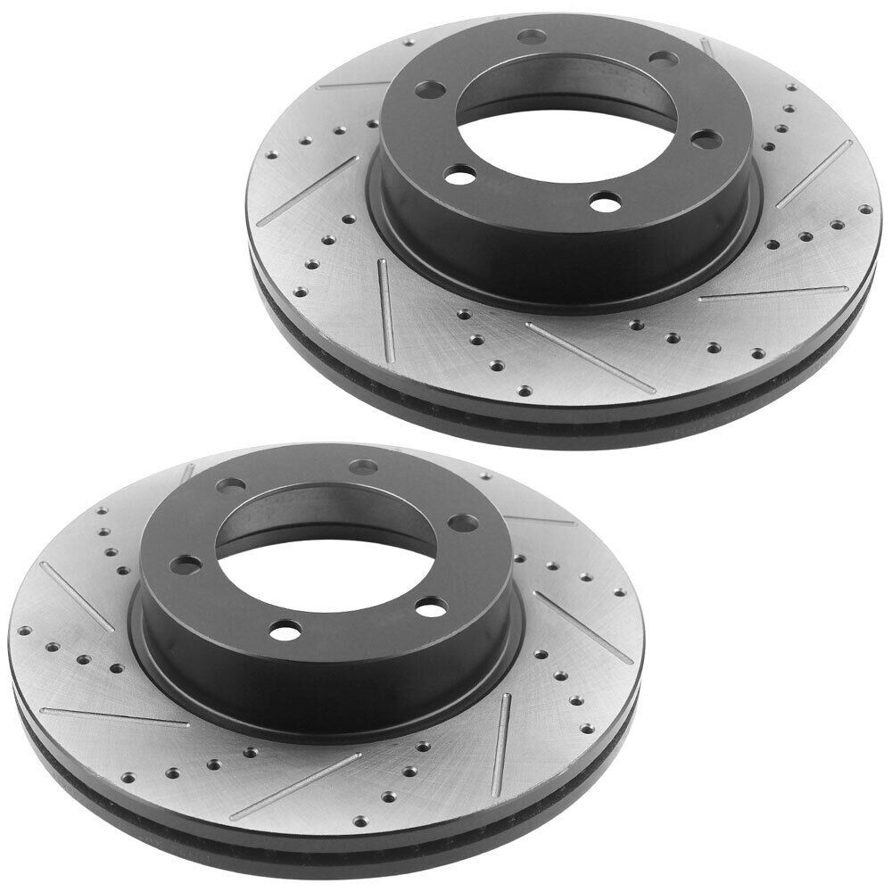 Front Drilled Brake Rotors For 1988-1998 Chevy GMC K1500 Suburban K2500 Yukon