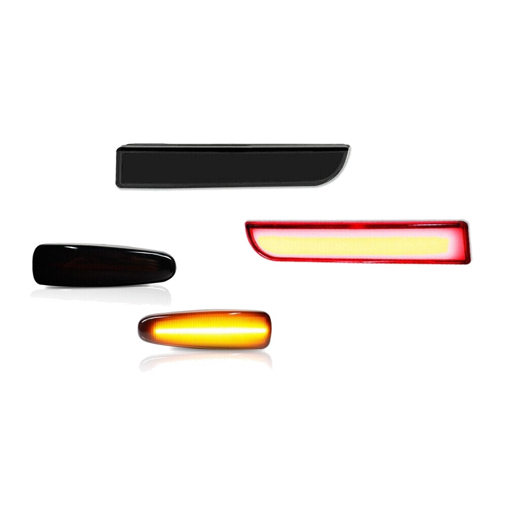 4X LED Side Marker & Red Reflector Lights EVO X