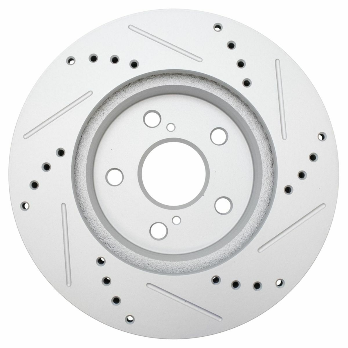 Performance Brake Rotor Drilled & Slotted Front Coated Pair For Lexus Toyota