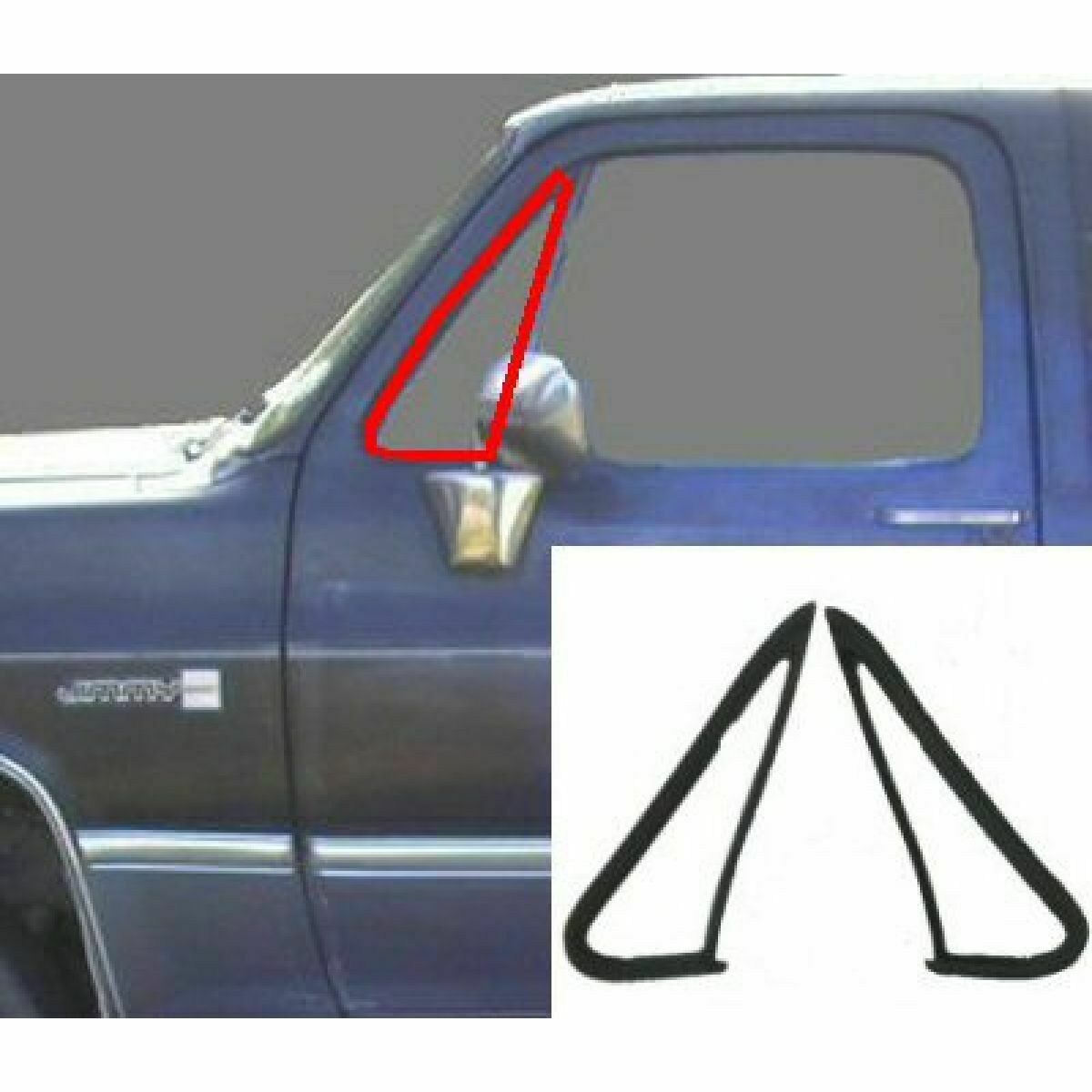 Front Vent Glass Window Weatherstrip Seals Set Pair For Chevy GMC Pickup Truck