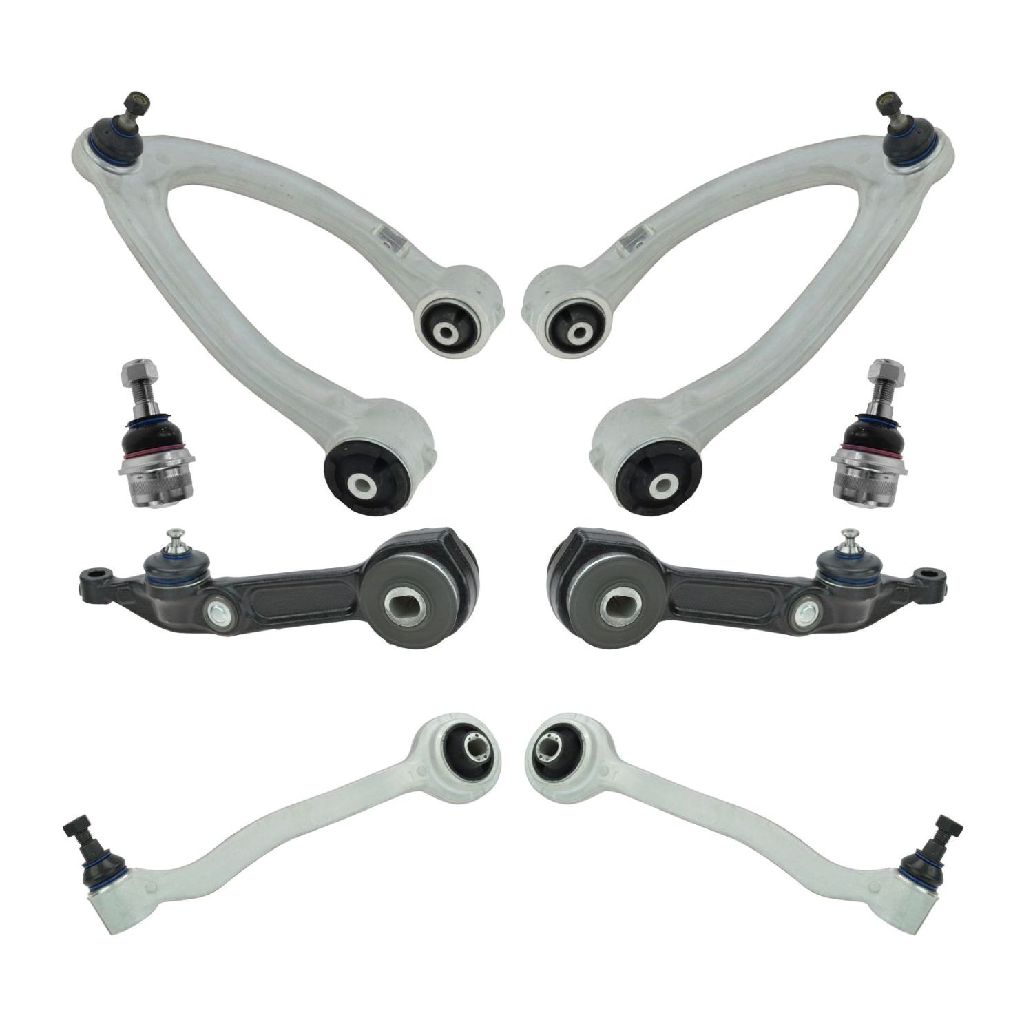 For 00-06 S500 Base 8-pc Suspension Kit Upper & Lower Control Arms Ball Joints