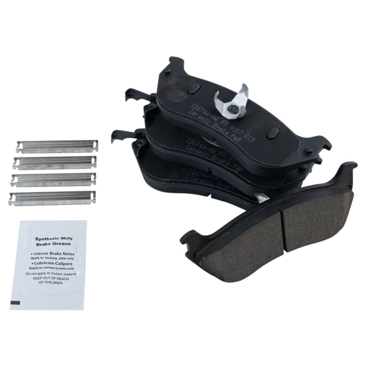 Ceramic Brake Pad Front & Rear Set For 1998-2002 Mercury Grand Marquis Vic