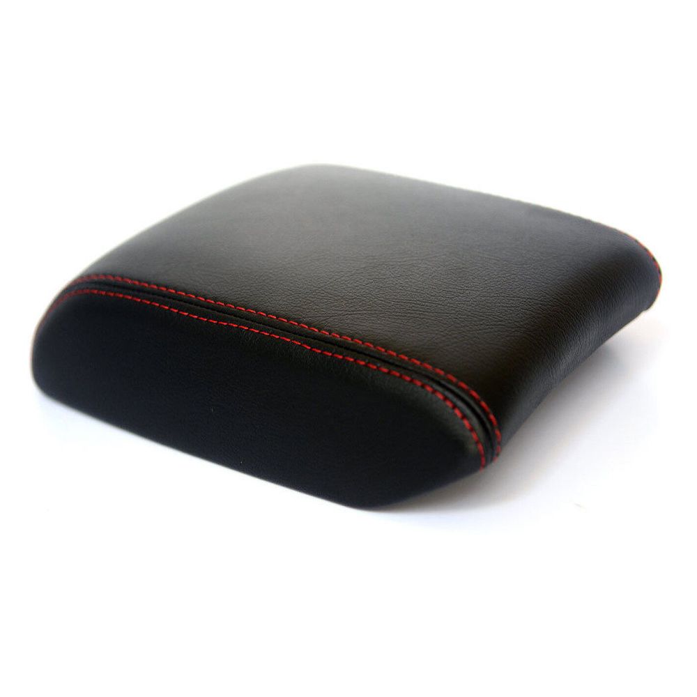 Center Console Armrest Leather Synthetic Cover For 2013-2017 Mazda 6 Red Stitch