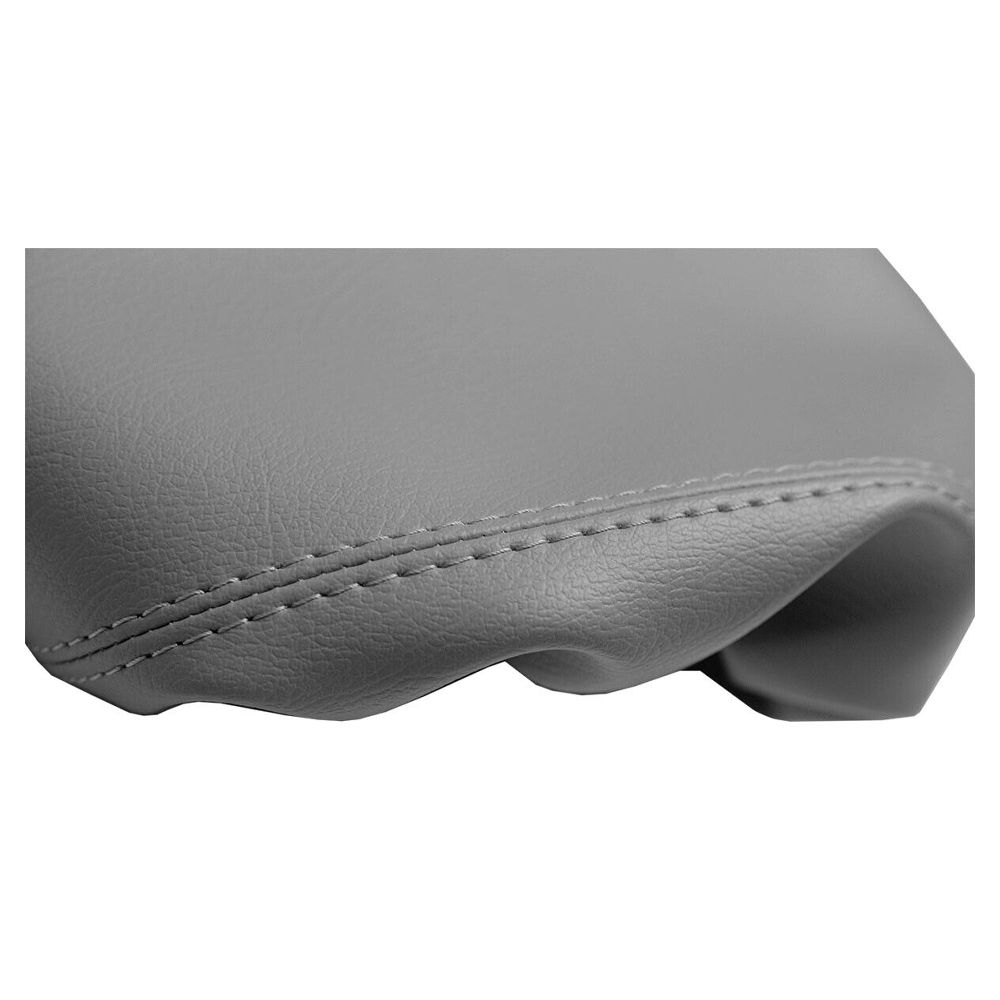 Console Lid Pull Over Cover Leather For 2001-2004 Ford Escape Sport Utility Gray
