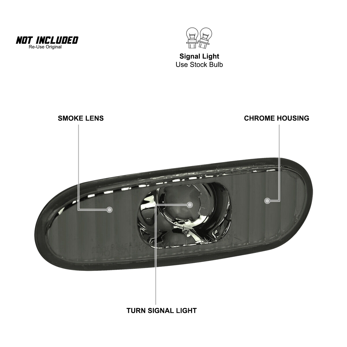 Smoke Side Marker Lights Tinted Signal