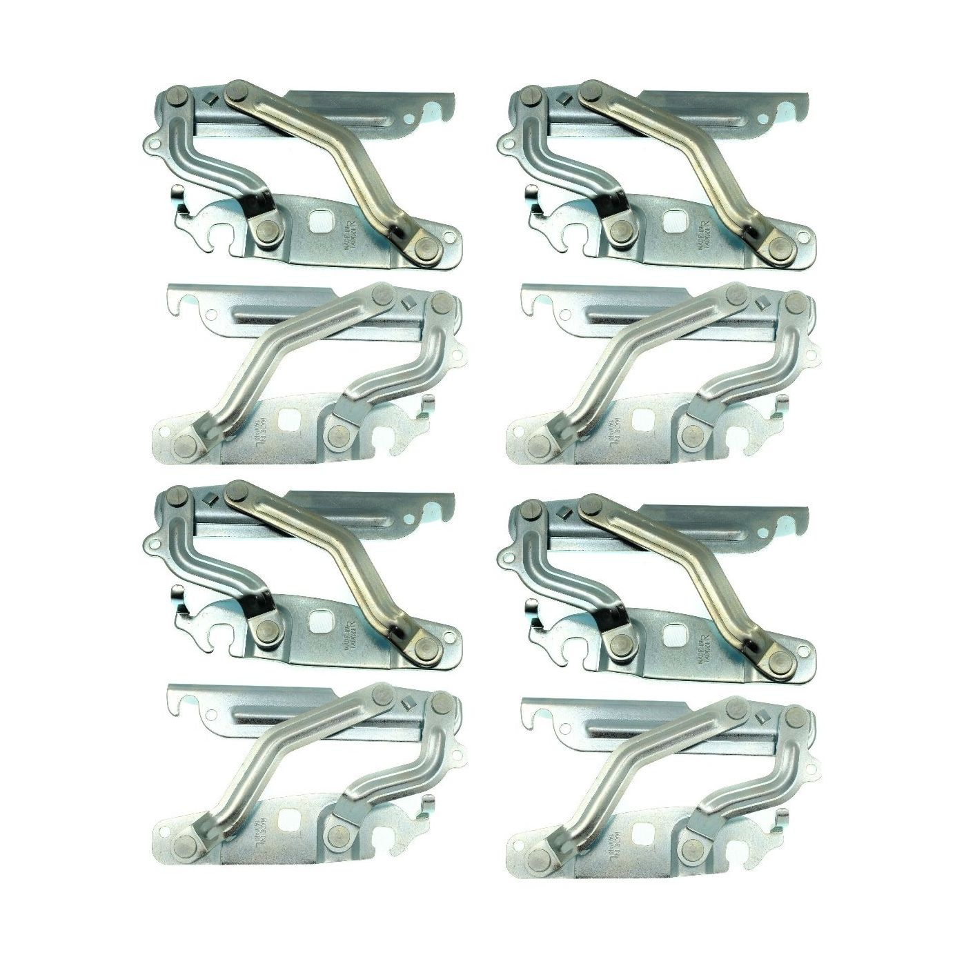 8 PCS - For 2011-2019 Fiesta Set Hood Hinges Driver & Passenger Side LH RH